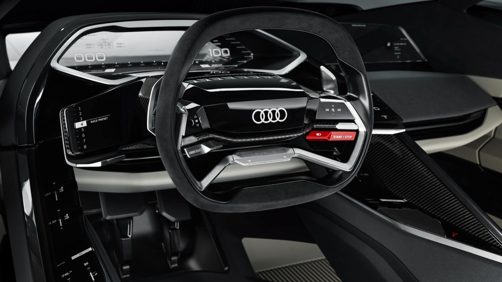 Audi PB18 HMI and steering wheel