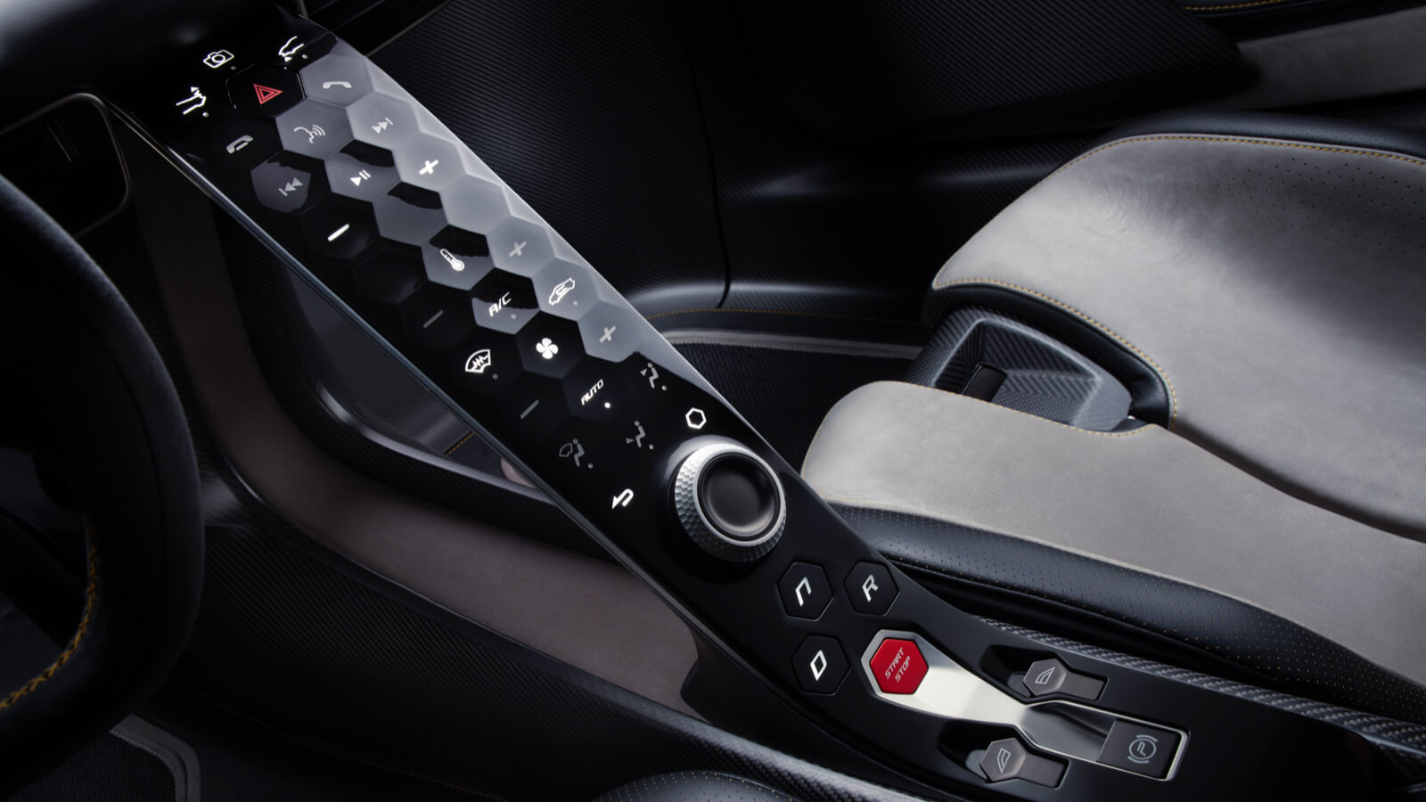 Lotus Evija center console