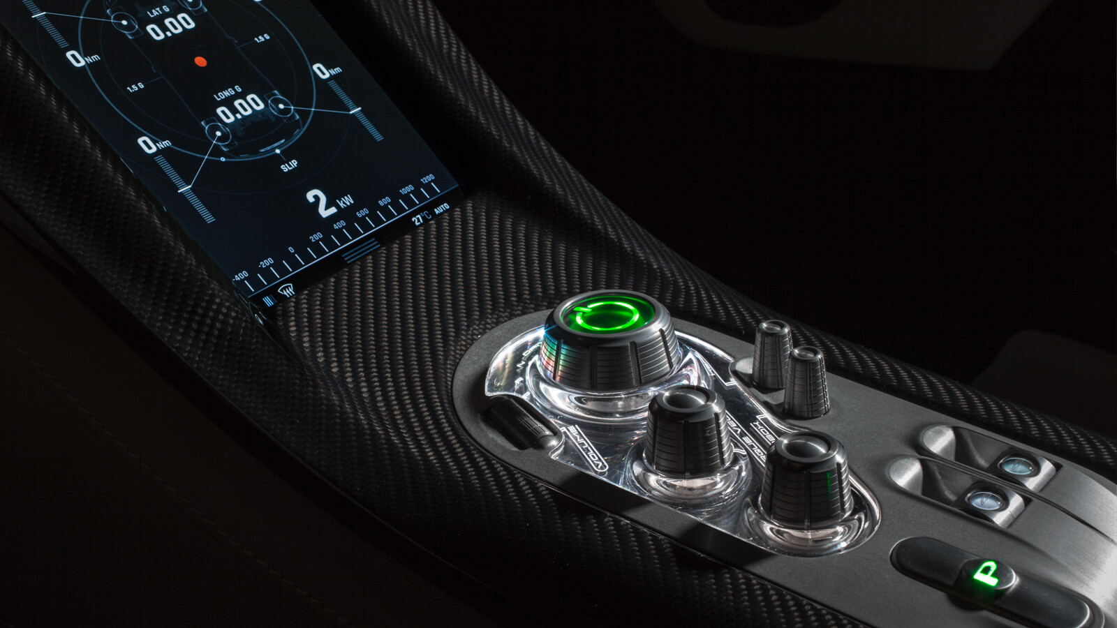 Rimac Concept One ergonomic controls and HMI