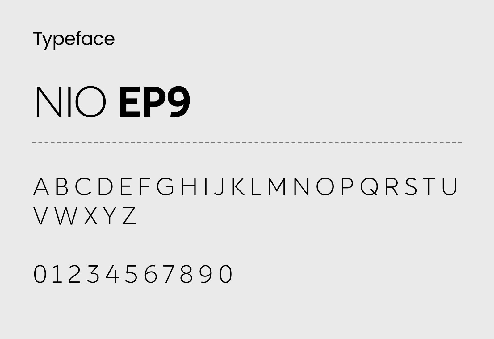 Nio EP9 Typeface - Blue Sky