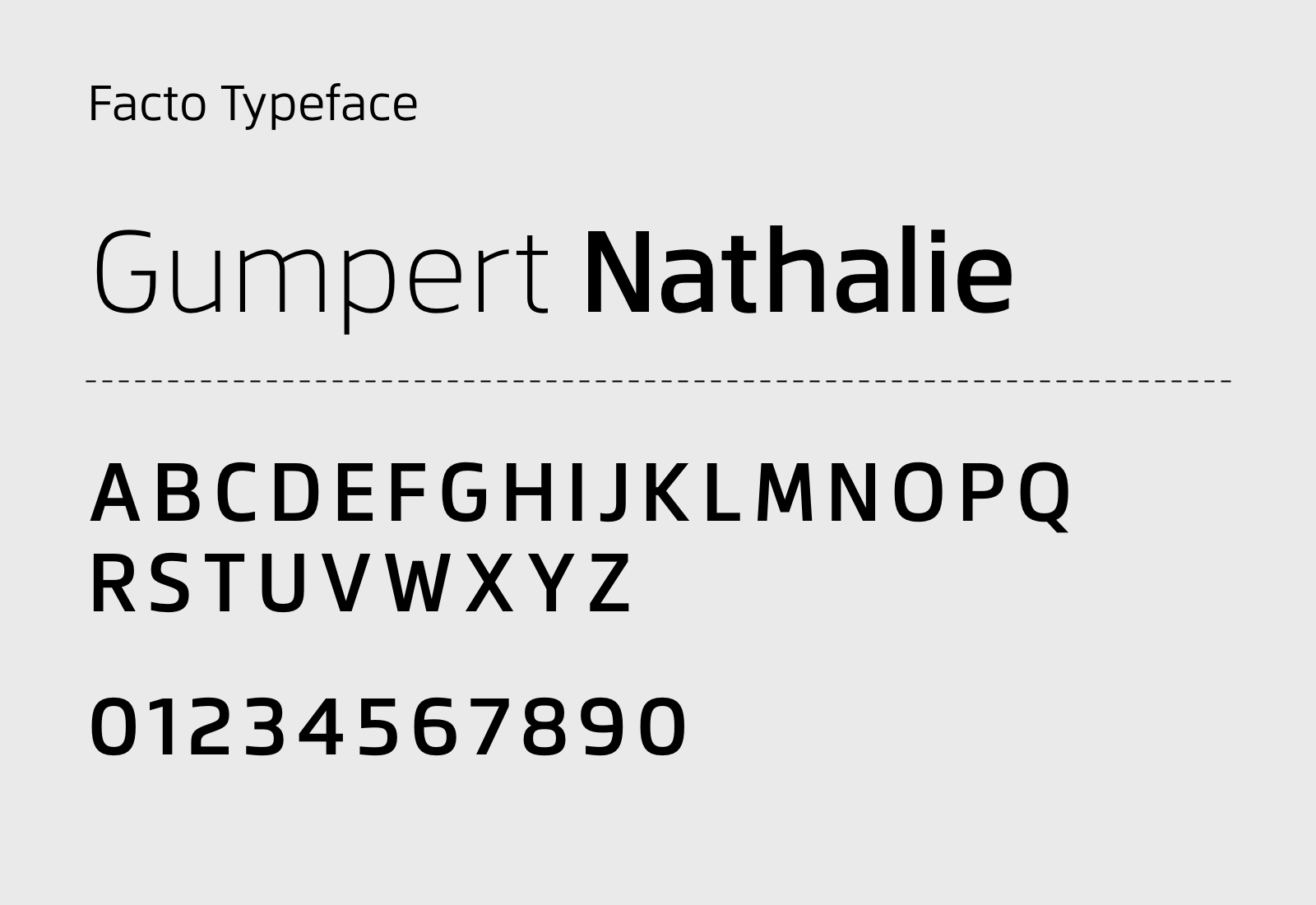 Nathalie Gumpert Typeface - Facto