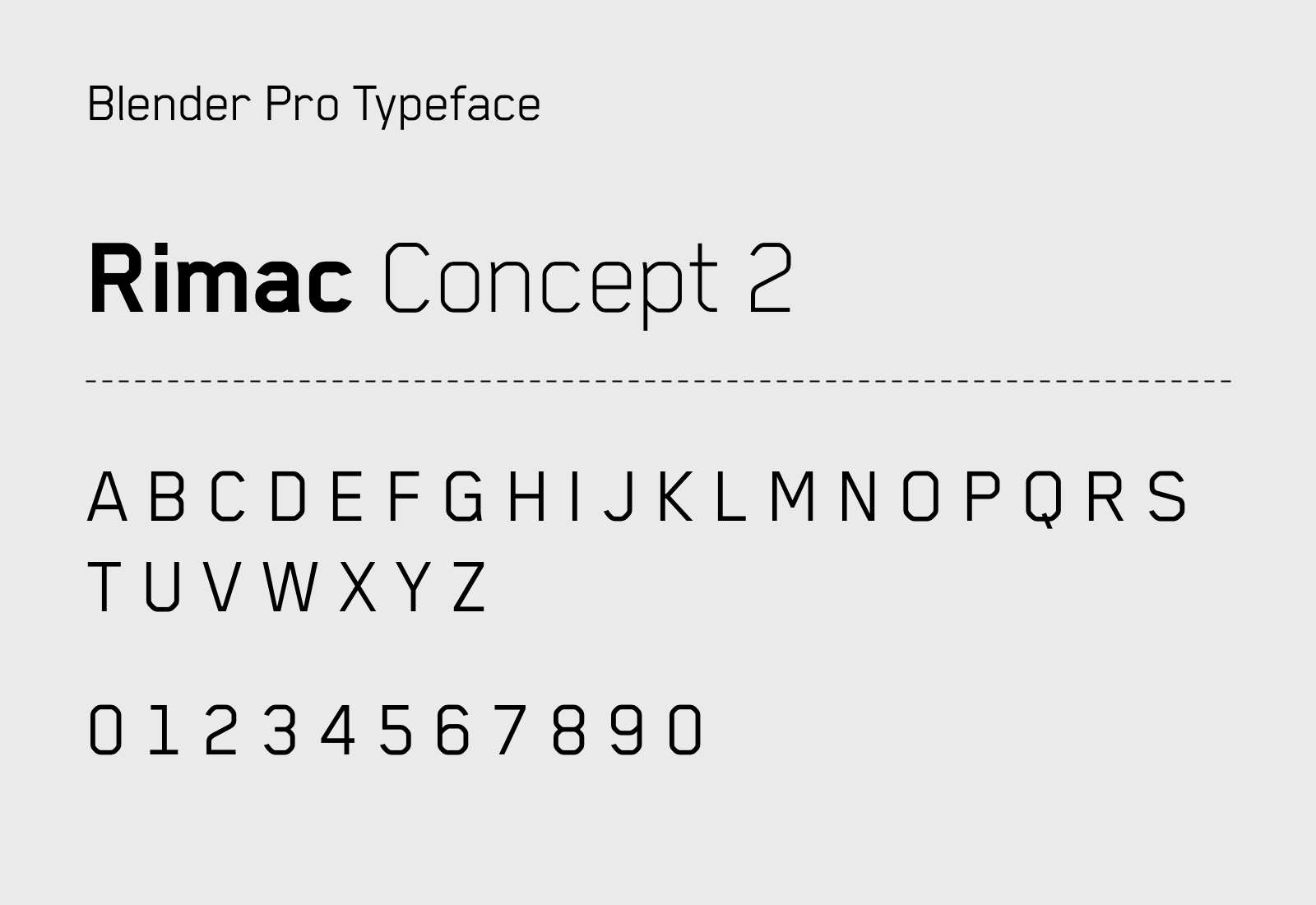 Rimac Concept 2 Typeface - Blender