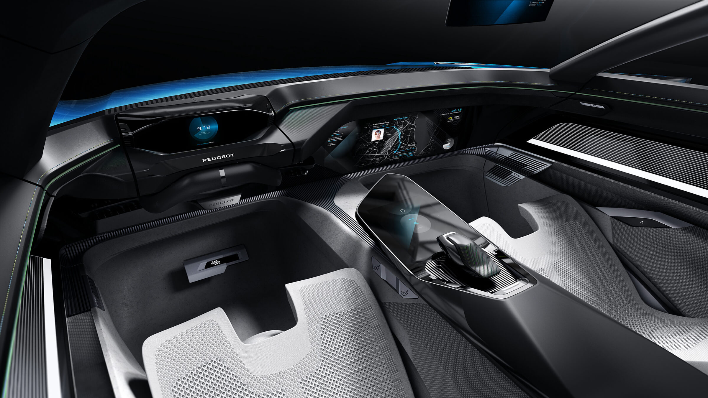 Peugeot Instinct i-Cockpit autonomous mode