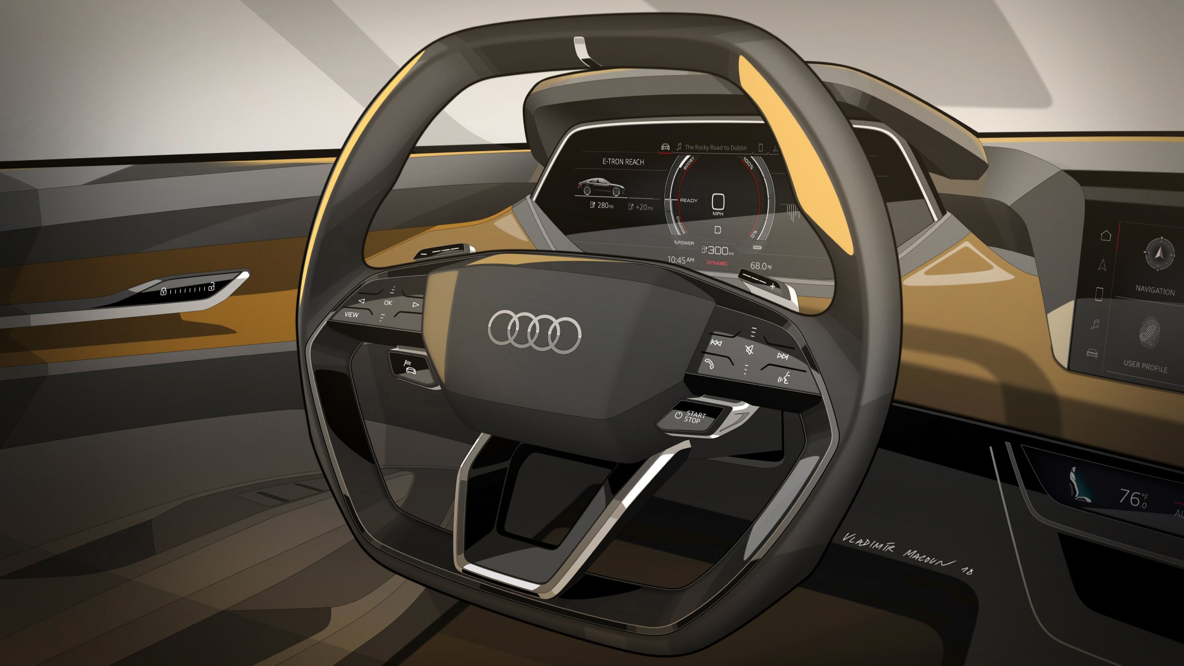 Audi GT e-tron HMI Design