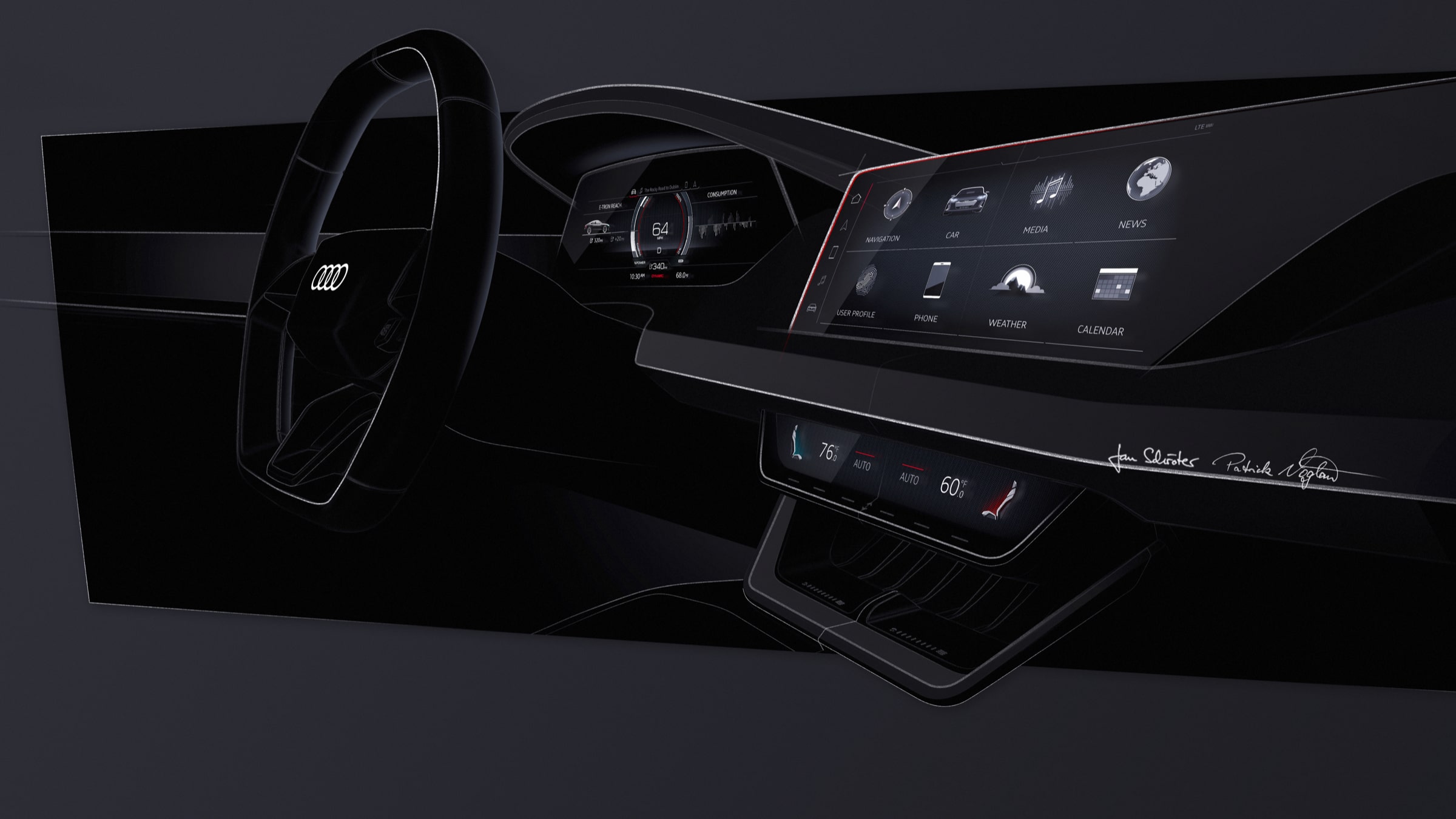 Audi GT e-tron HMI Design