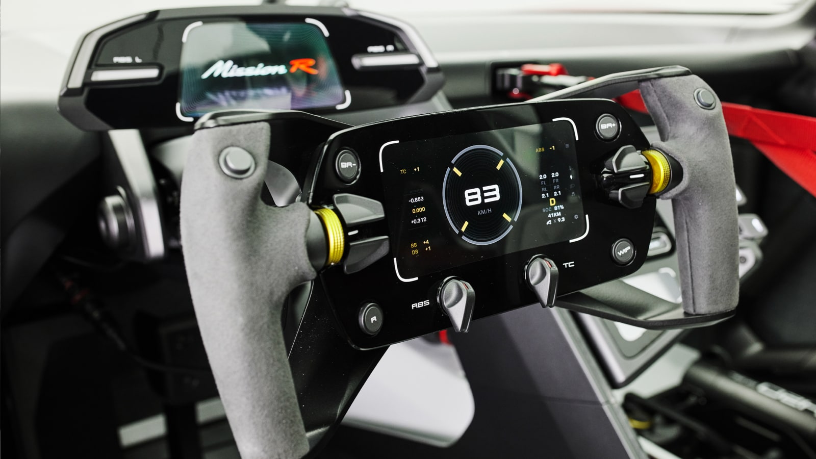 HMI design of the Porsche Mission R