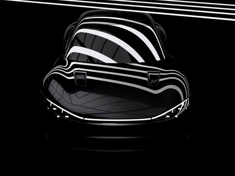 Mercedes Benz Vision EQXX Concept on black background