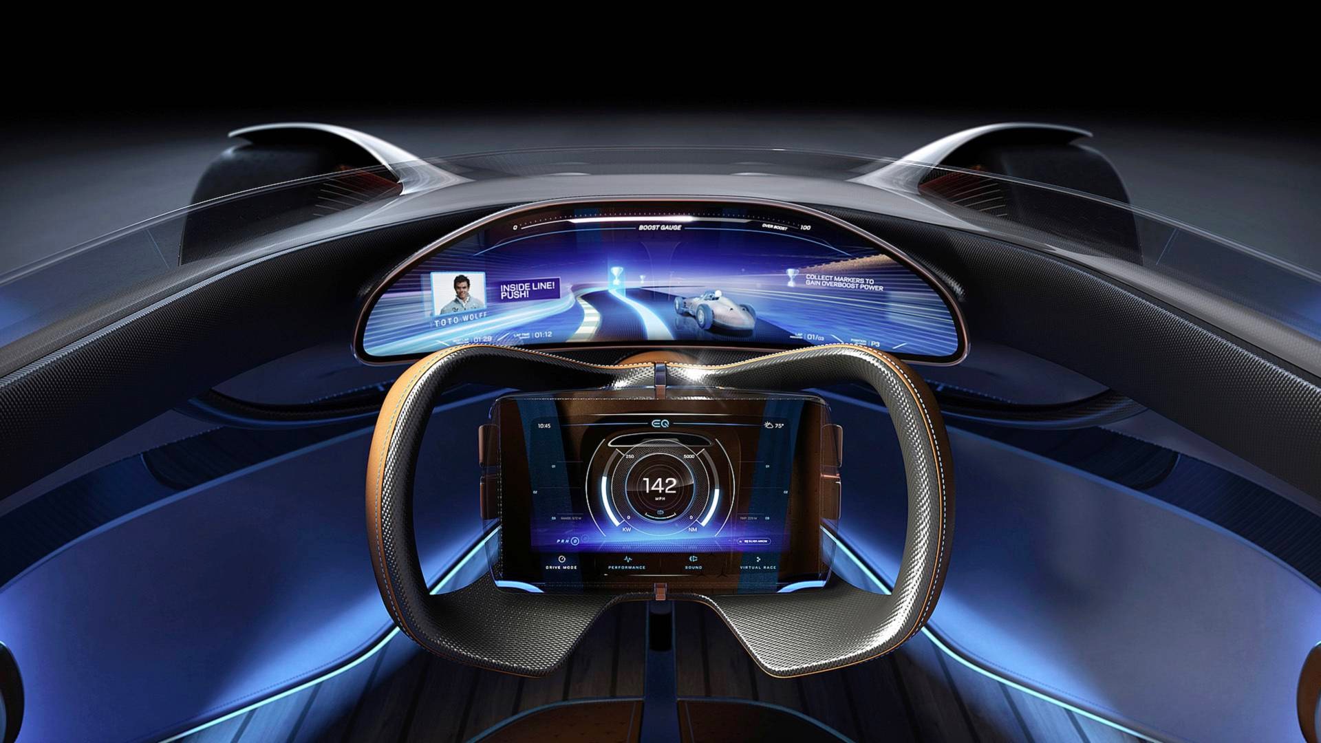 Mercedes Vision EQ Silver Arrow HMI Design