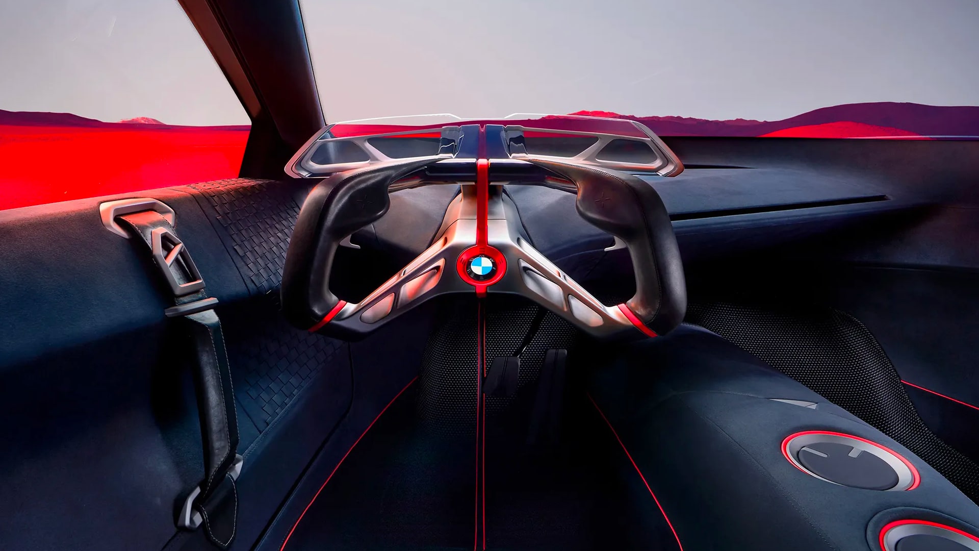 BMW vision m concept dashboard steering wheel