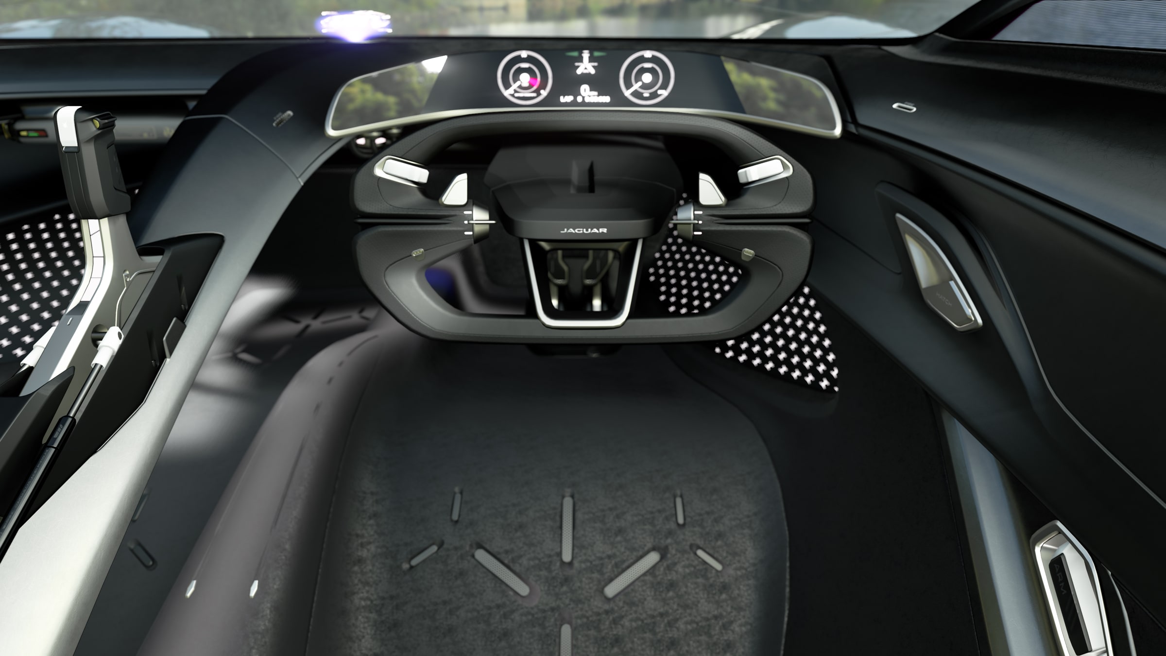 Jaguar GTSV cockpit hmi steering wheel