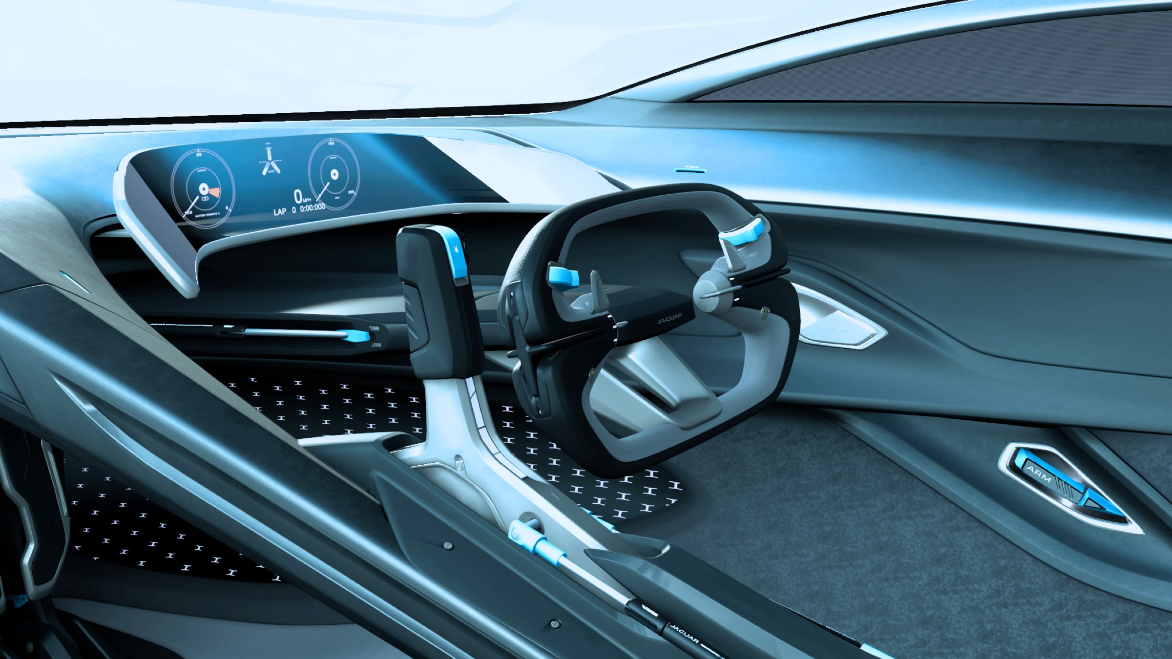 Jaguar GTSV cockpit HMI left