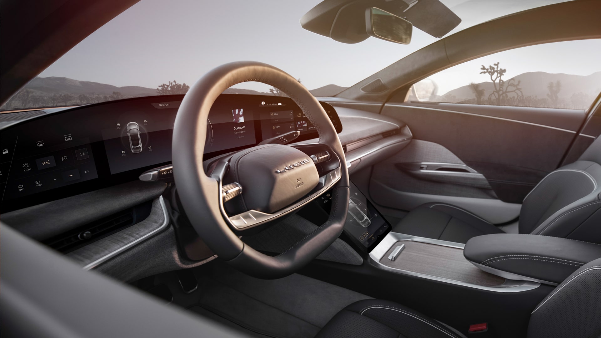 Lucid Air driver dashboard