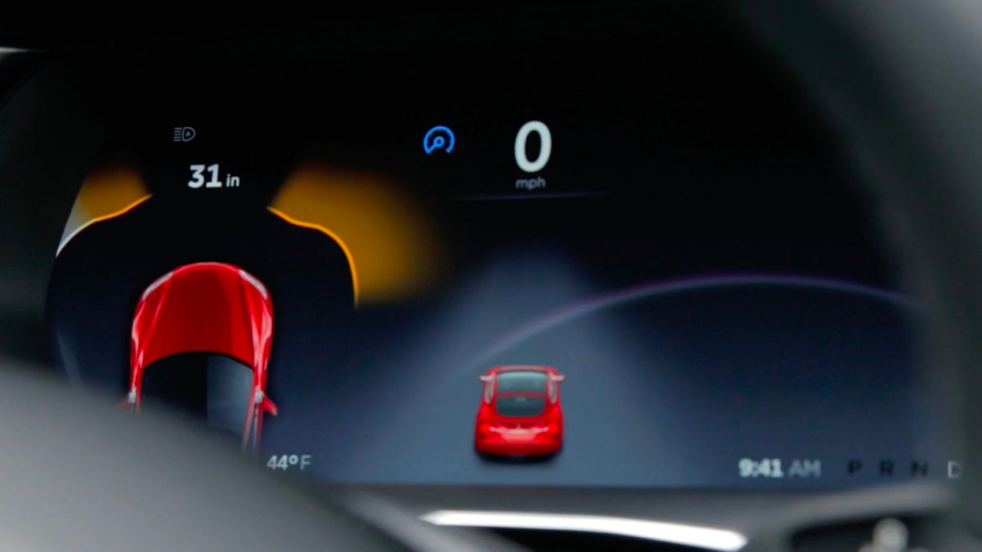 Tesla Model S auto pilot interface