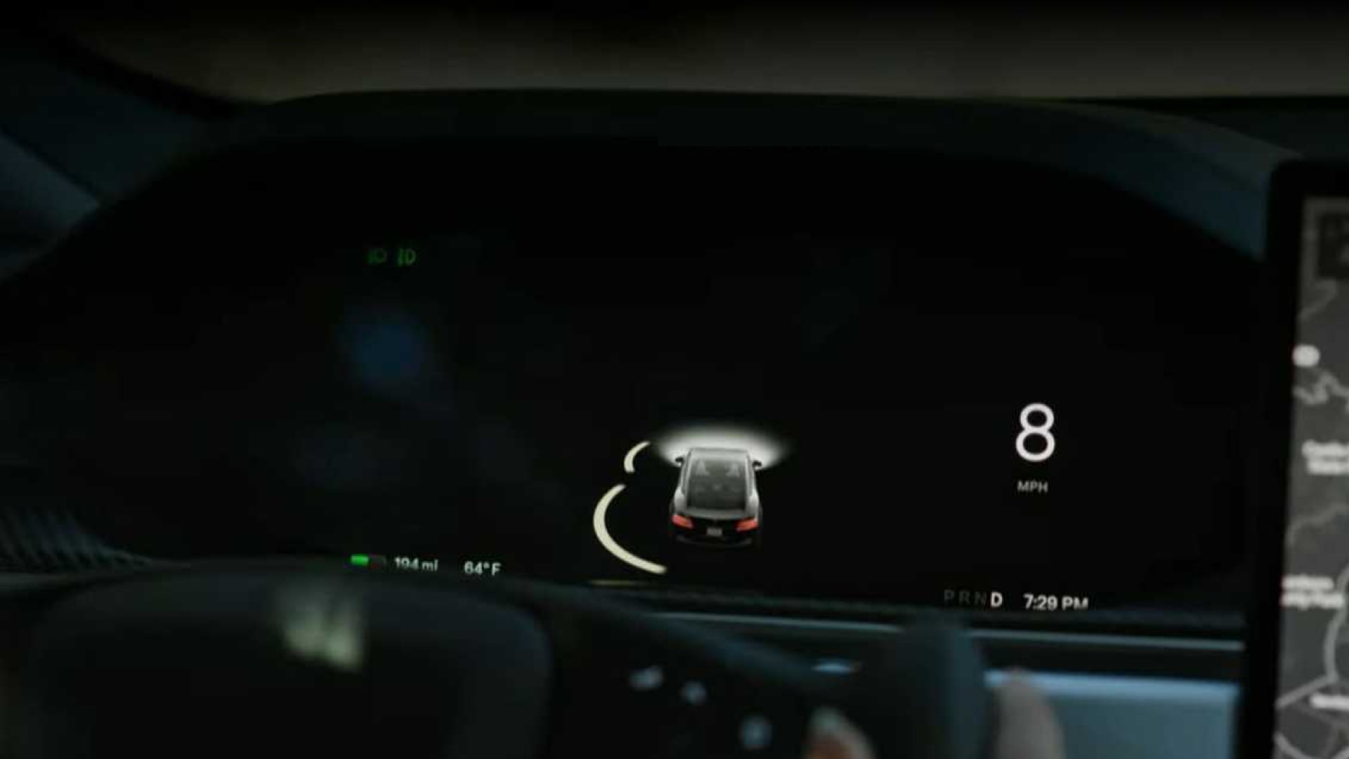 Tesla Model S auto shift interface