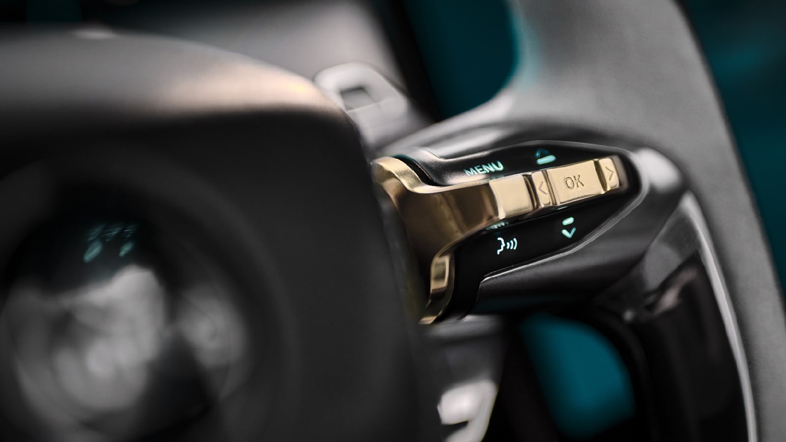 Lotus Eletre steering wheel with tactile controls
