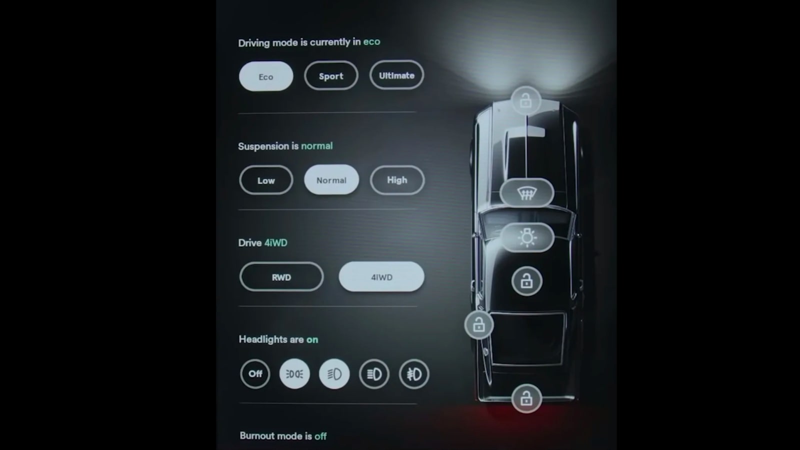 Charge Cars Mustang Interior Center Console User Interface