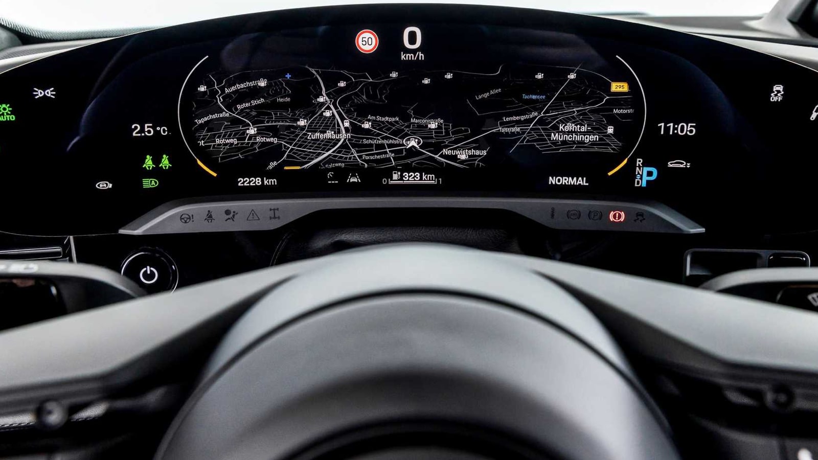 Porsche Taycan driver interface map