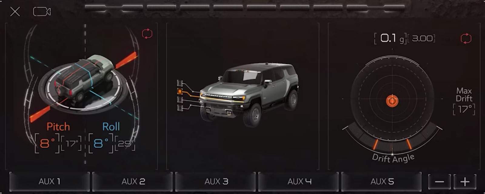 GMC Hummer EV suv crawling interface