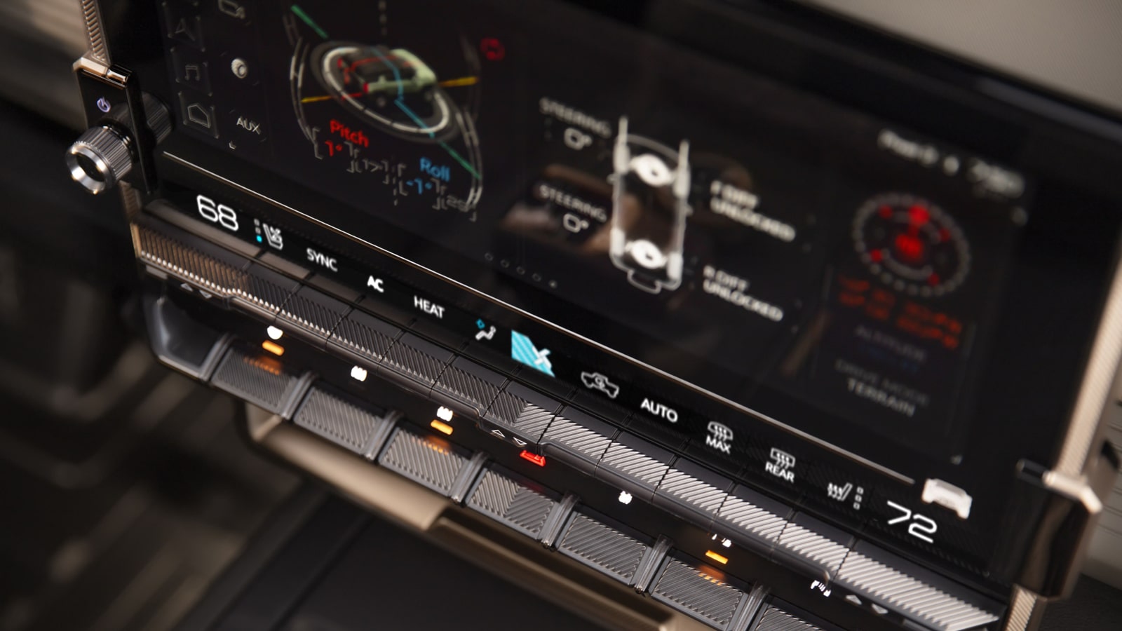 GMC Hummer EV suv center console interface