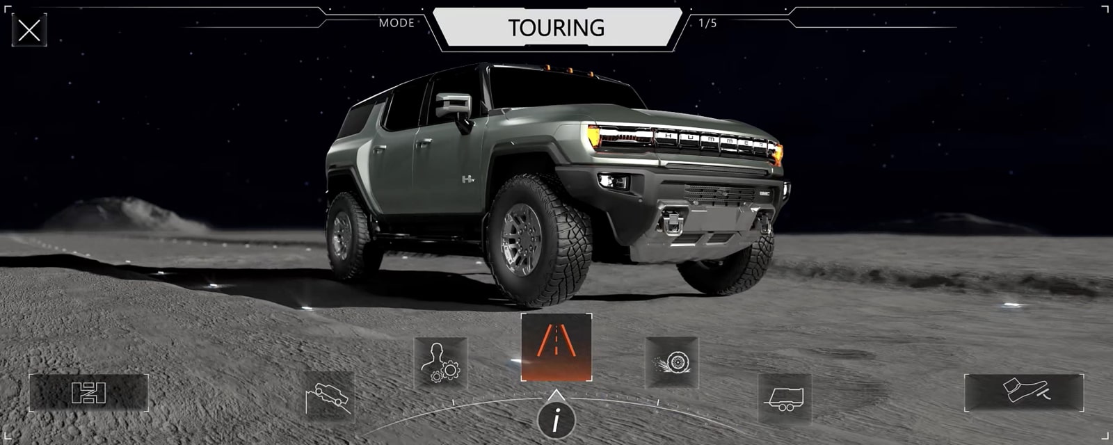 GMC Hummer EV suv touring interface