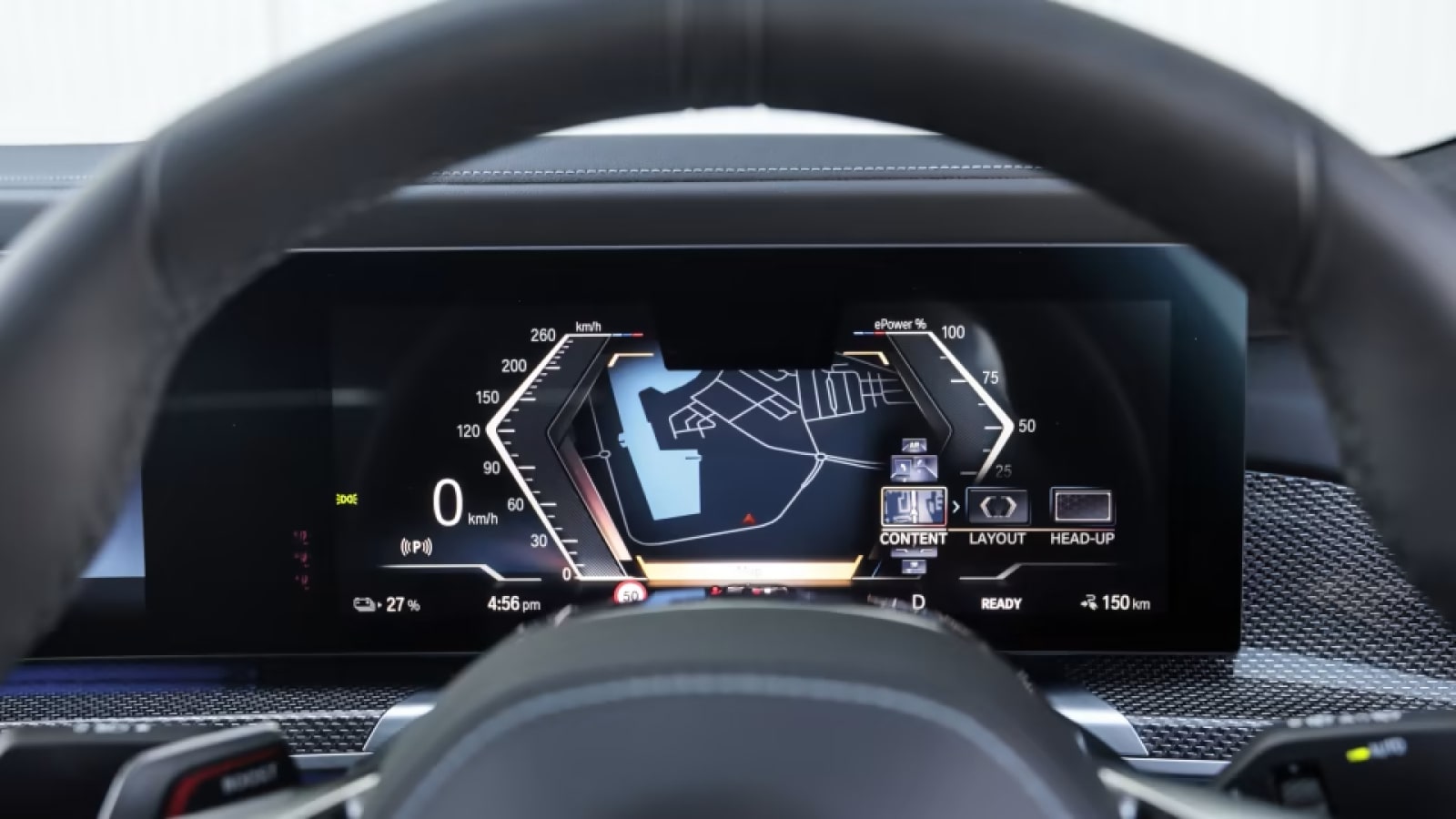 BMW i7 driver interface - content navigation mode