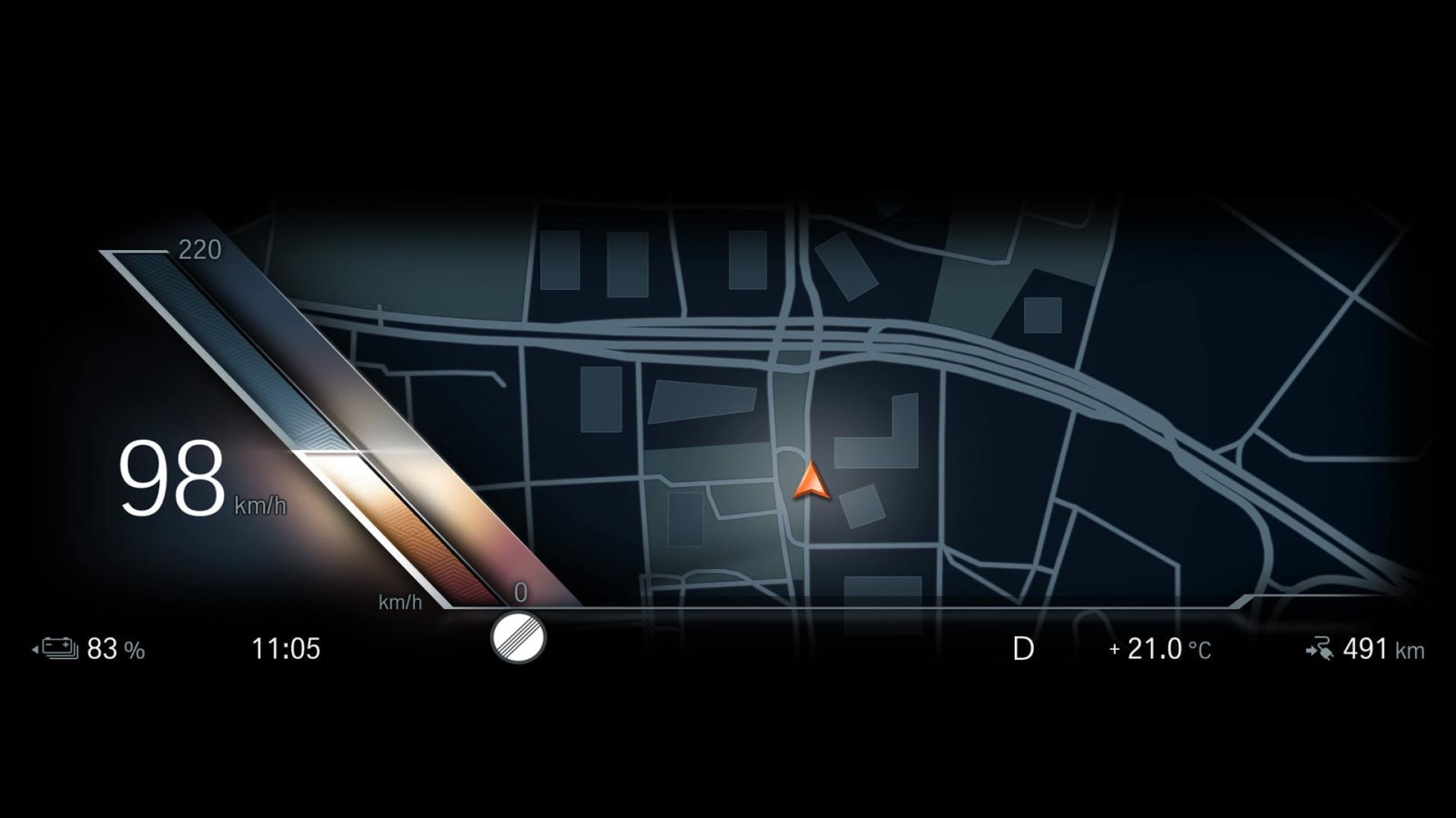 BMW i7 driver interface - navigation mode