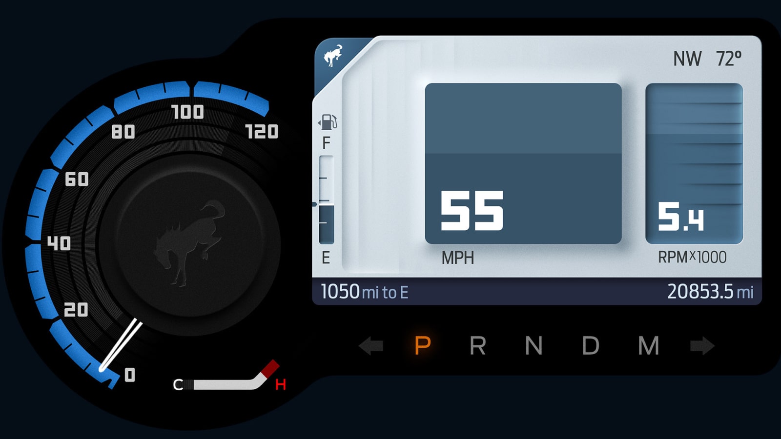 Ford Bronco full instrument cluster