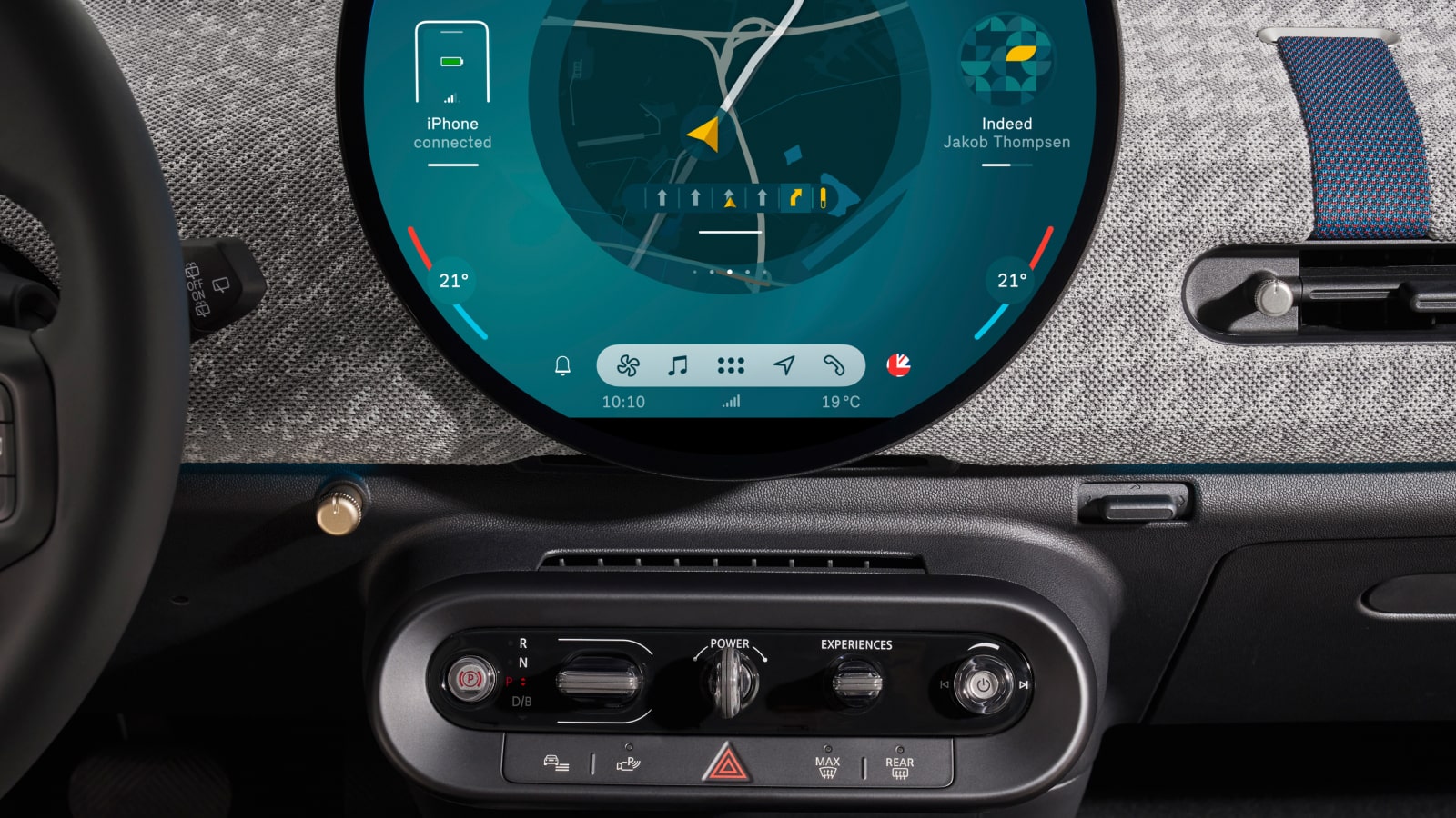 Mini electric central OLED interface