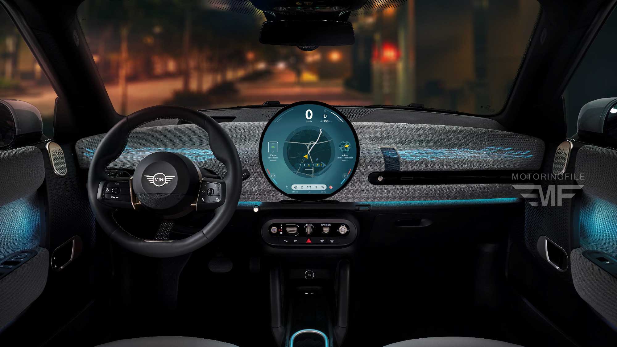 Mini Electric Interaction Unit - Experience Modes - Core Interface in car Navigation