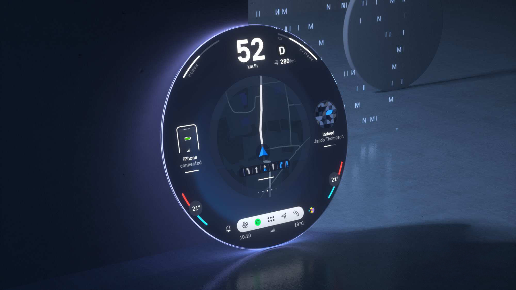 Mini Electric Interaction Unit - Experience Modes - Balance Interface Navigation left