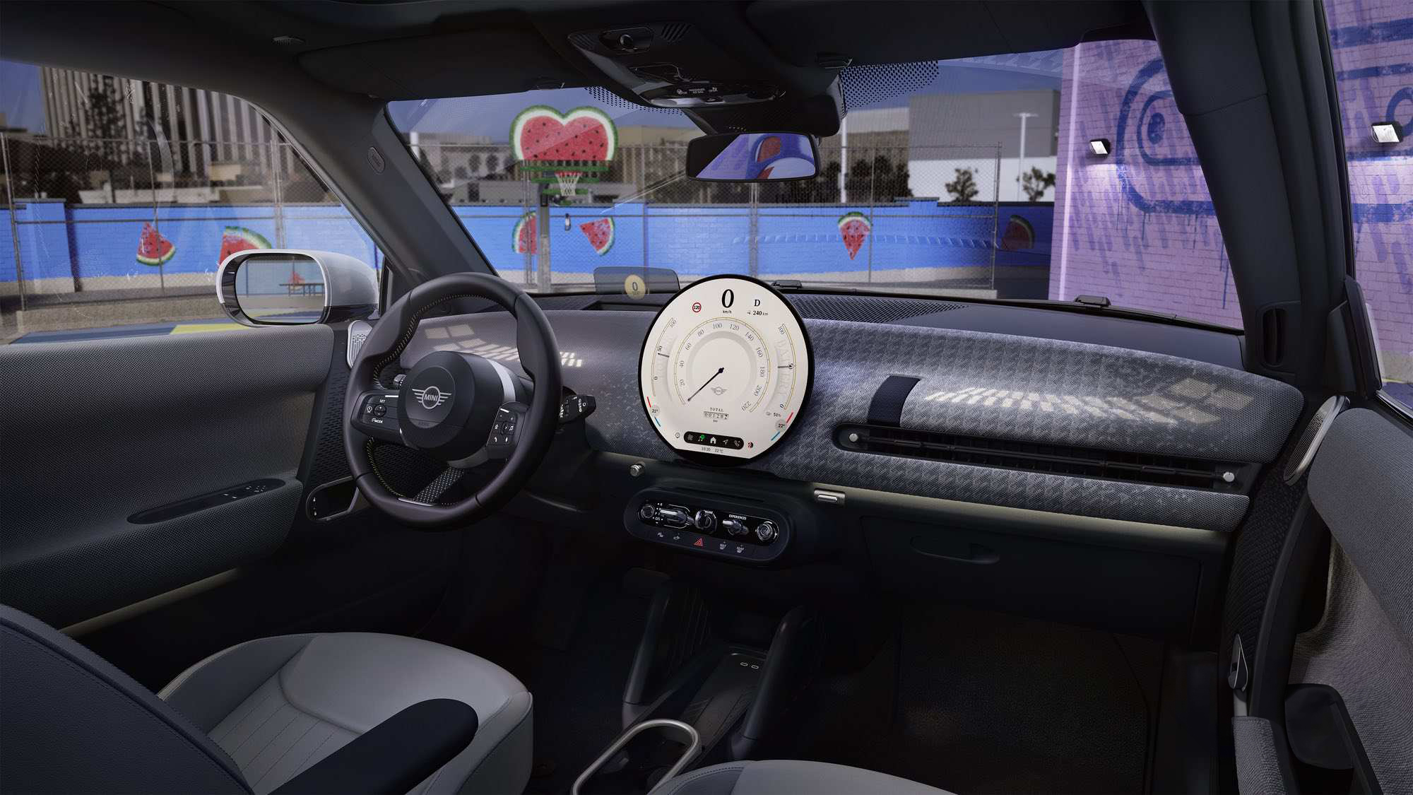 Mini Electric Interaction Unit - Experience Modes - Timeless Interface in car