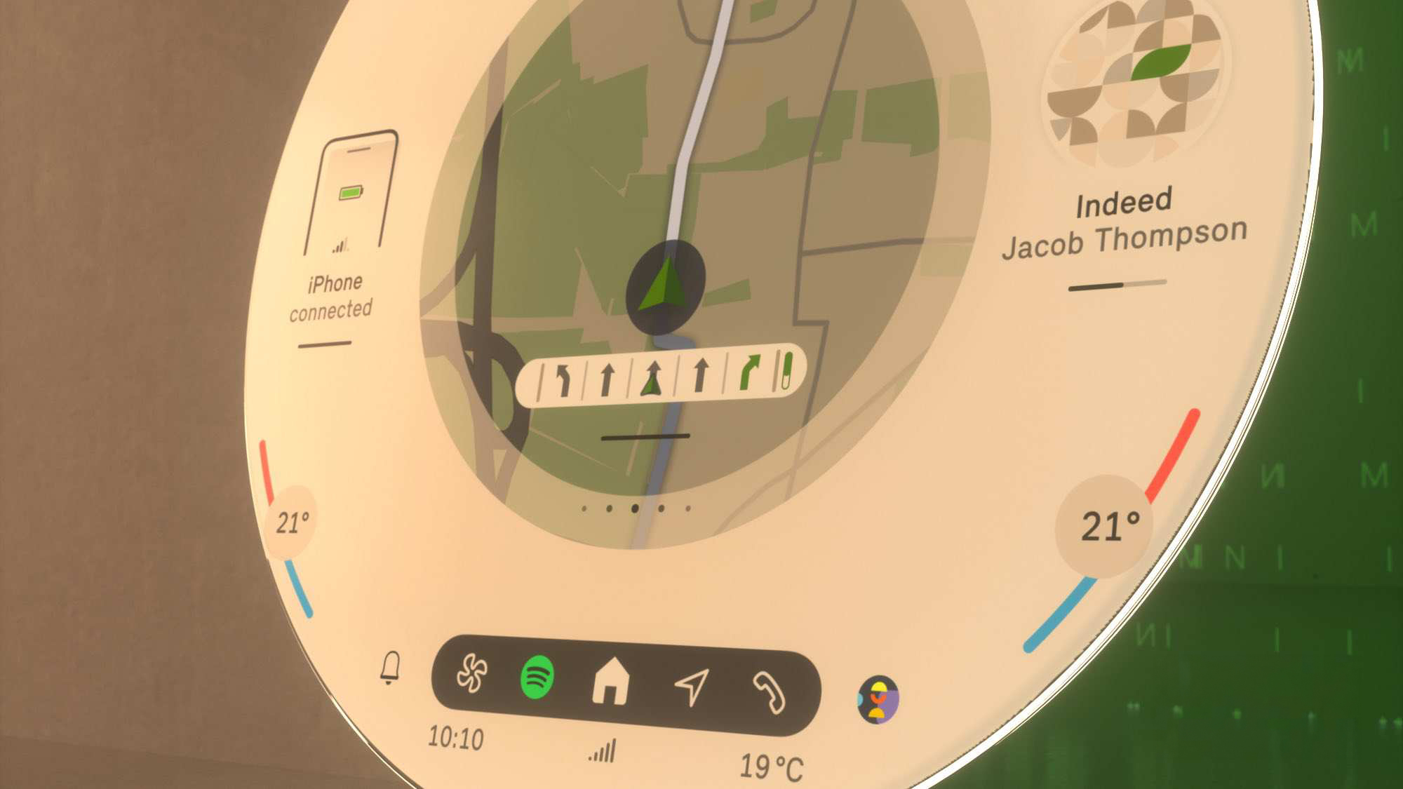 Mini Electric Interaction Unit - Experience Modes - Trail Interface Close up