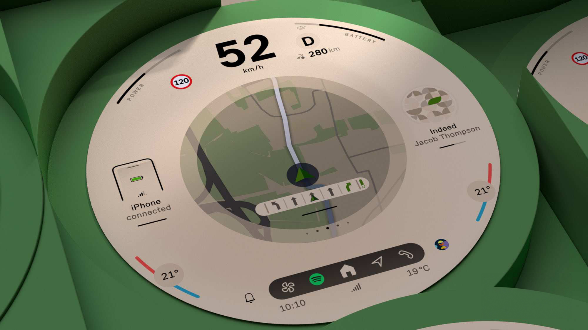 Mini Electric Interaction Unit - Experience Modes - Trail Interface close up detail