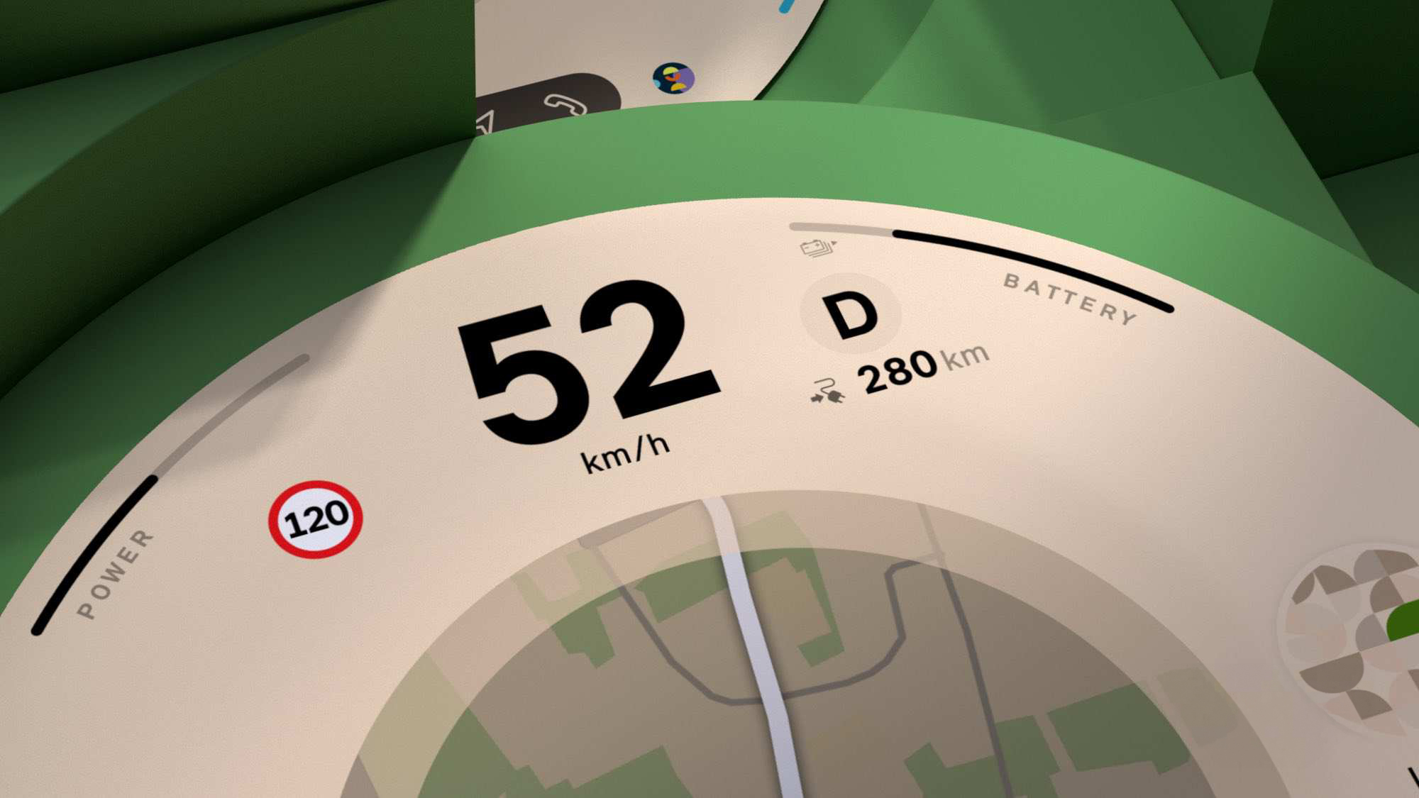 Mini Electric Interaction Unit - Experience Modes - Trail Interface Close up