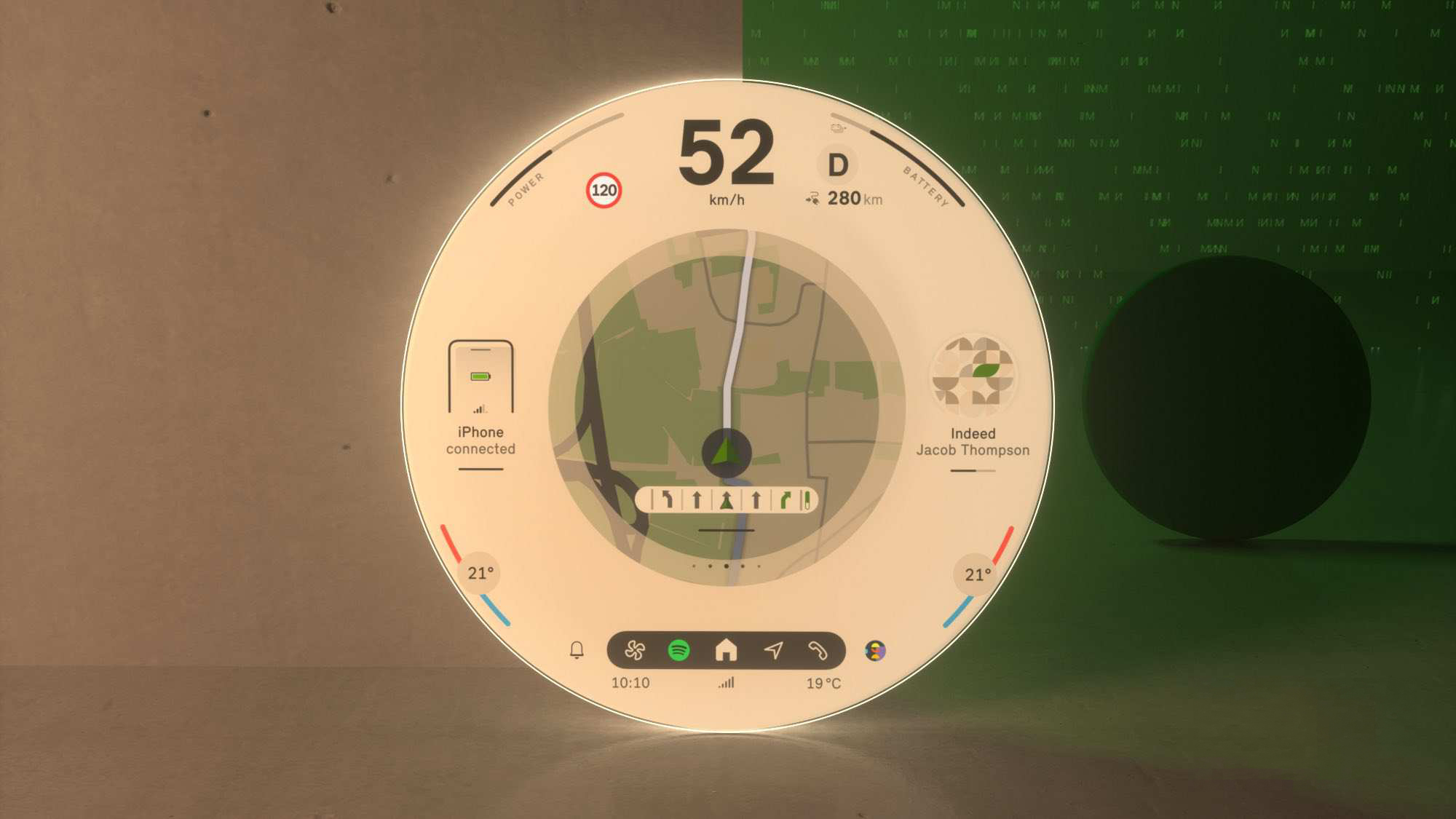 Mini Electric Interaction Unit - Experience Modes - Trail Interface Front