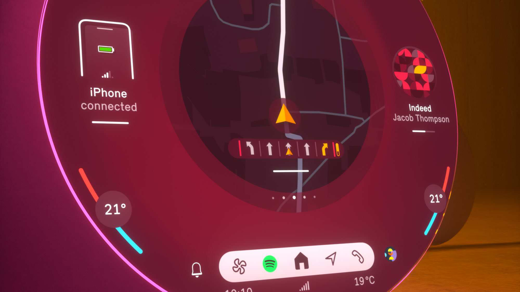 Mini Electric Interaction Unit - Experience Modes - Vivid Interface close up left