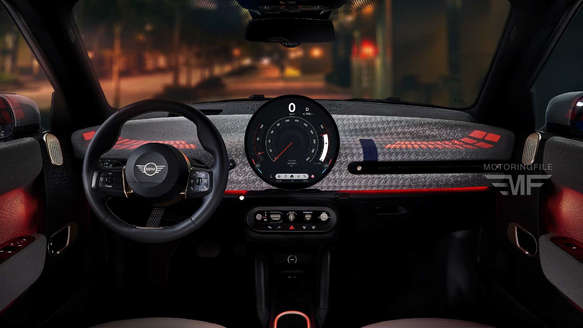 Mini Electric Interaction Unit - Experience Modes - GoKart Interface in car showing rev counter